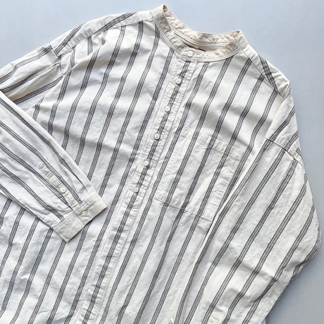nest Robe コットンリネンストライプロングチュニック