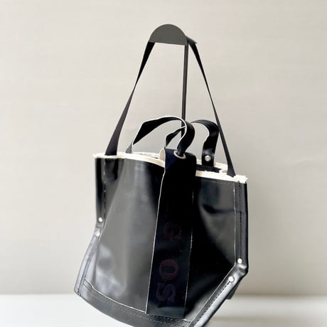 販売継続品 / eb.a.gos PVC Y字トート Mサイズ IVORY×BLACK