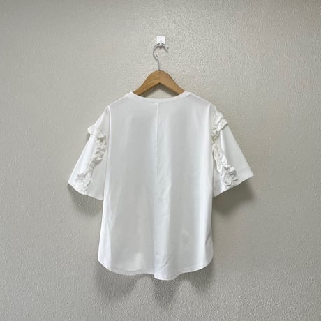 anana 袖フリルTシャツ