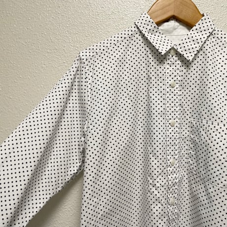 NATURAL LAUNDRY ドットプリントシャツ