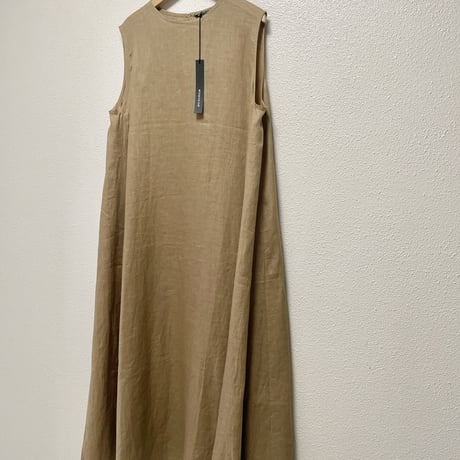2025SS / タグ付き未使用品 / 販売継続品 / mizuiro ind  リネンノースリーブワンピース
