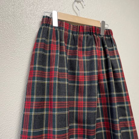 2022AW / nest Robe ウールタータンチェックラップライクスカート