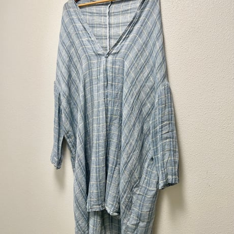 nest Robe リネンガーゼマドラスチェックローブ