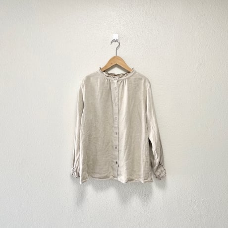 nest Robe リネンスタンドフリルブラウス