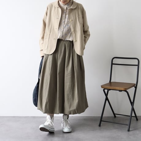 【2色展開】select 綿麻ラウンドカラージャケット