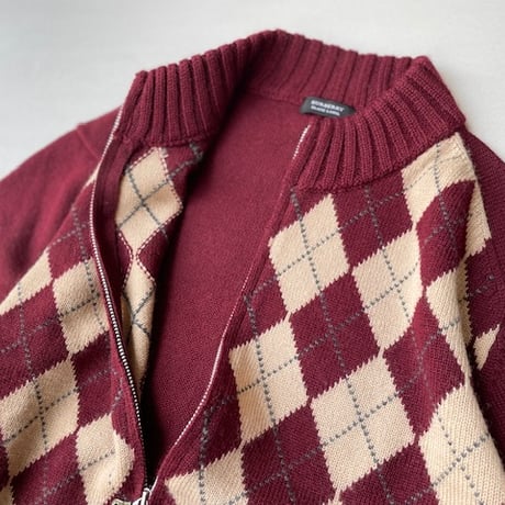未使用品 / BURBERRY BLACK LABEL ジップアップ ニットカーディガン