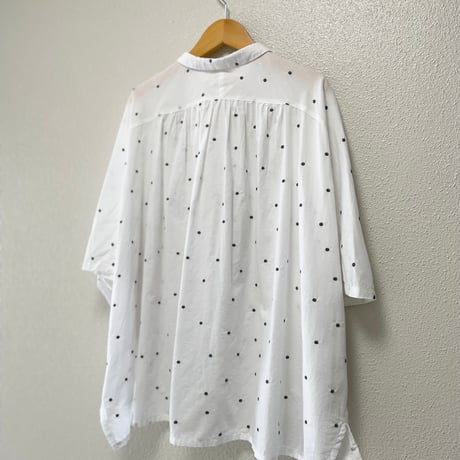 2025SS / nachukara ドット刺繍コットンシャツ