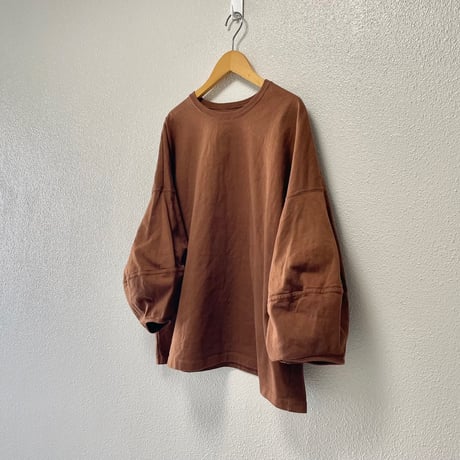 nest Robe コットン天竺ランタンスリーブプルオーバー