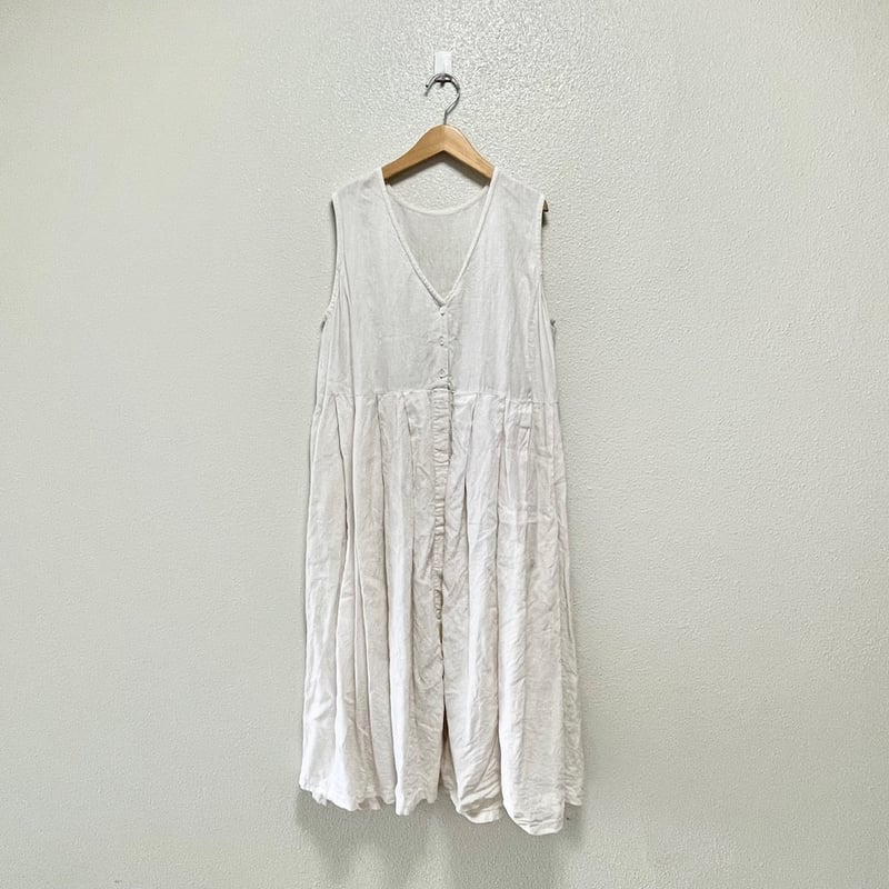 nest Robe リネンタックノースリーブ2wayワンピース Revival >>タックノースリーブ2wayワンピース | ONLINE SHOP