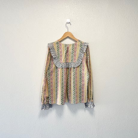 2025SS / Dot＆Stripes CHILD WOMAN リバティプリント パッチワークブラウス