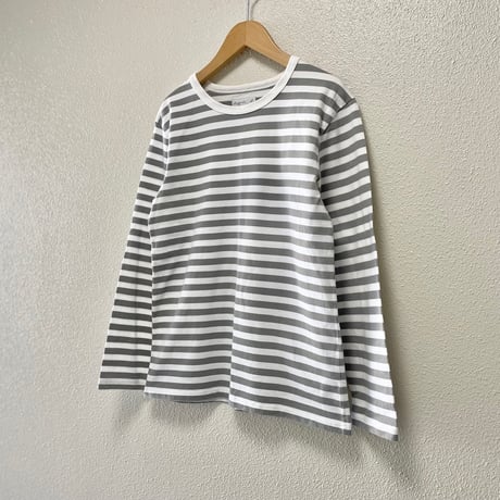 agnes b. FEMME 細ボーダー コットン 長袖 Tシャツ "Cool"