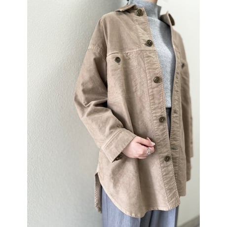 未使用品 / nest Robe / コットンモールスキンビッグシャツジャケット