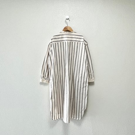 nest Robe コットンリネンストライプロングチュニック