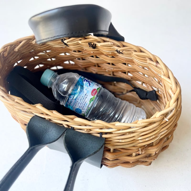 籐カゴバッグ 送料無料//SASHIKO STITCH SQUARE BASKET（dottodotオリジナル