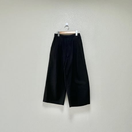 mizuiro ind コットンリネンハイウエストタックワイドPT