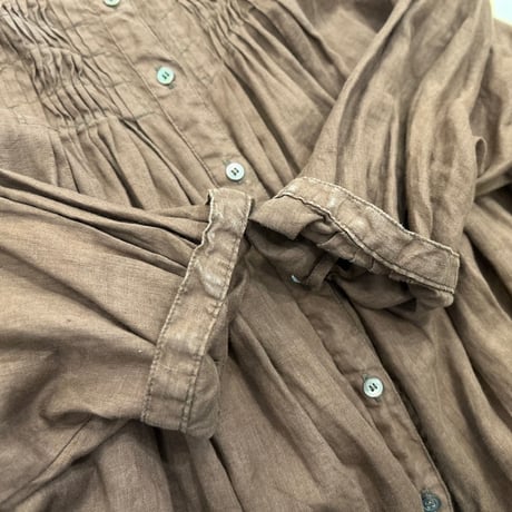 nest Robe 2wayリネンウェーブタックブラウス