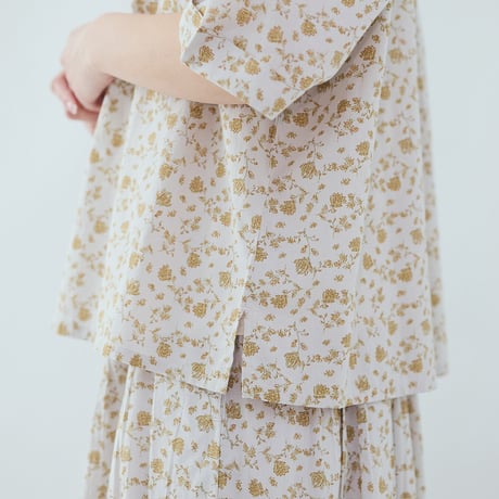 【4色展開】select 花柄キャンブリックブラウス