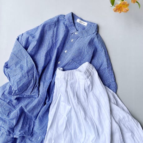 nest Robe ハードマンコットンリネンカシュクールシャツ
