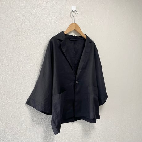 未使用品 / 2025SS /  UNIVERSAL TISSU フレンチリネン ドルマンスリーブ  シャツ ジャケット ブラック