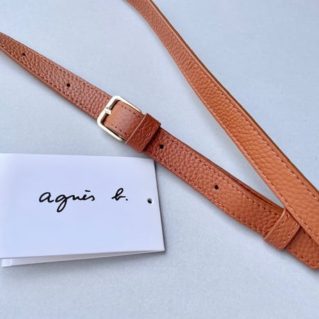 販売継続品 /  agnès b. レザーショルダーバッグ ”The b.”