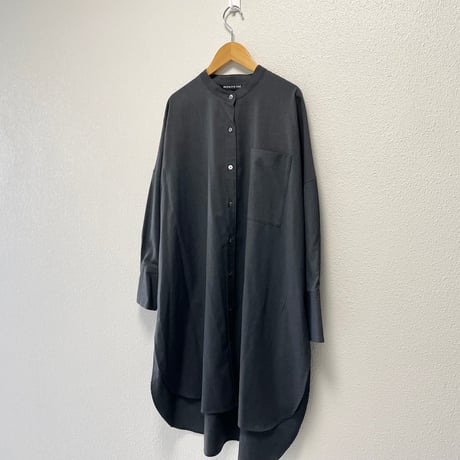 mizuiro ind ウールスタンドカラーシャツチュニック