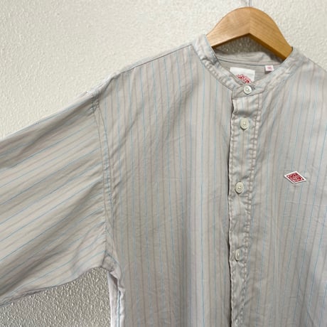販売継続品 / DANTON POPLIN BAND COLLAR SHIRT
