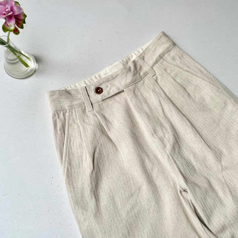 MHL. コットンリネンヘリンボーンパンツ | Lisululu online
