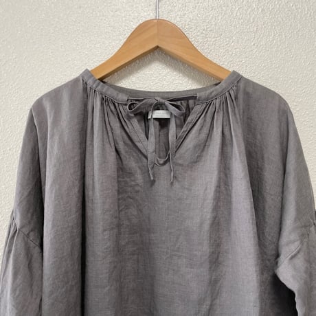 fog linen work リボンギャザーブラウス