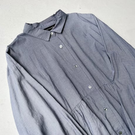 mizuiro ind ウエストギャザーシャツ