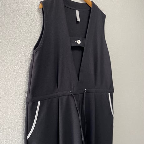 2024AW / sirone フラップネックスリーブレスコンビネゾン