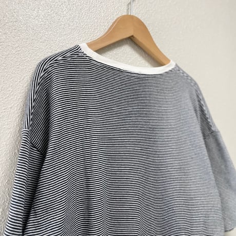 LENO HALF SLEEVE BORDER T-SHIRT