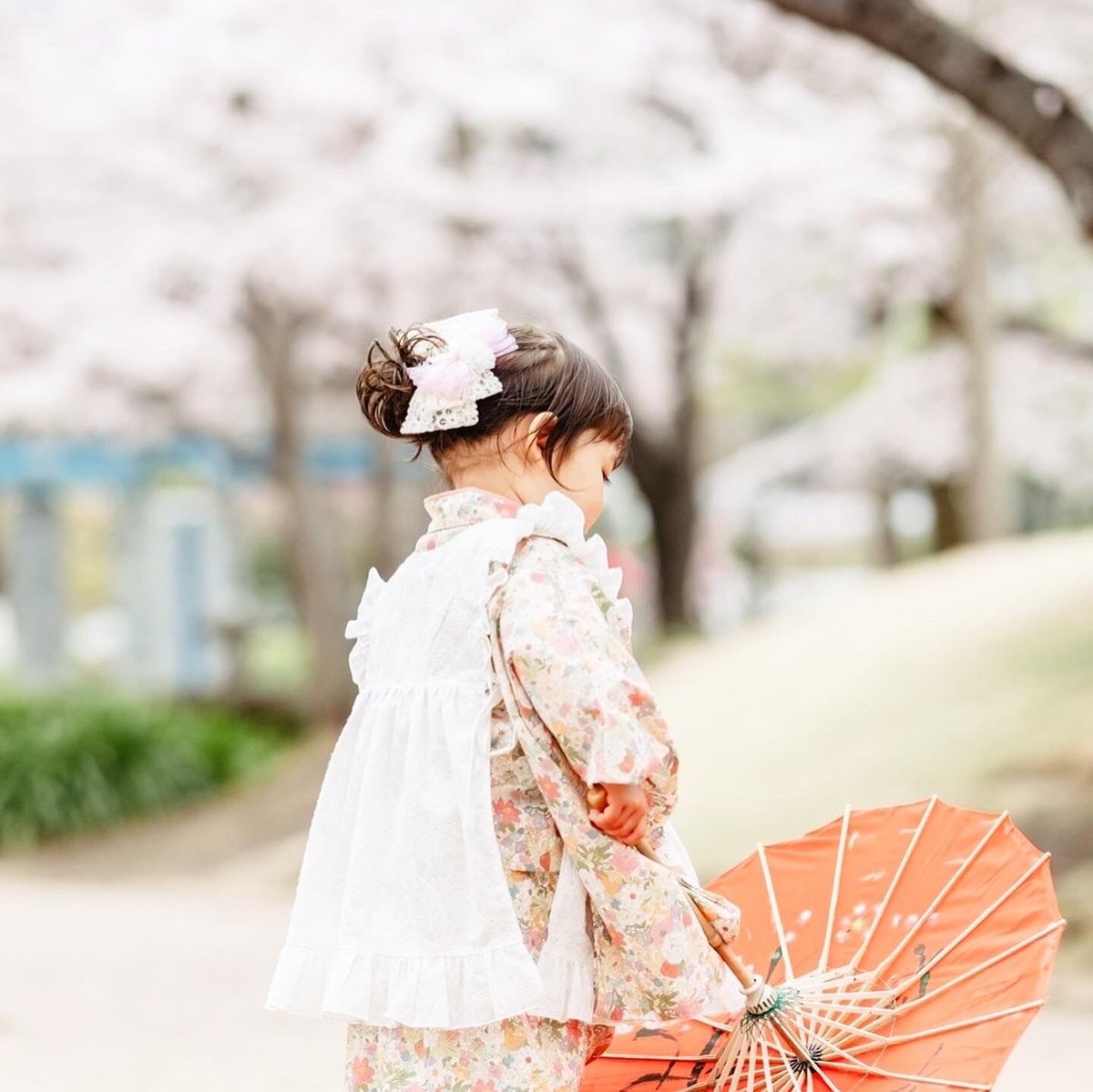 七五三> レースの髪飾り 3way ピンク | moco moco powan