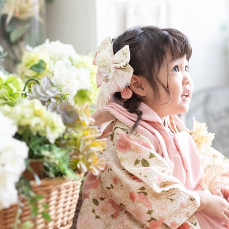 <七五三3歳着物>　美桜×ピンク
