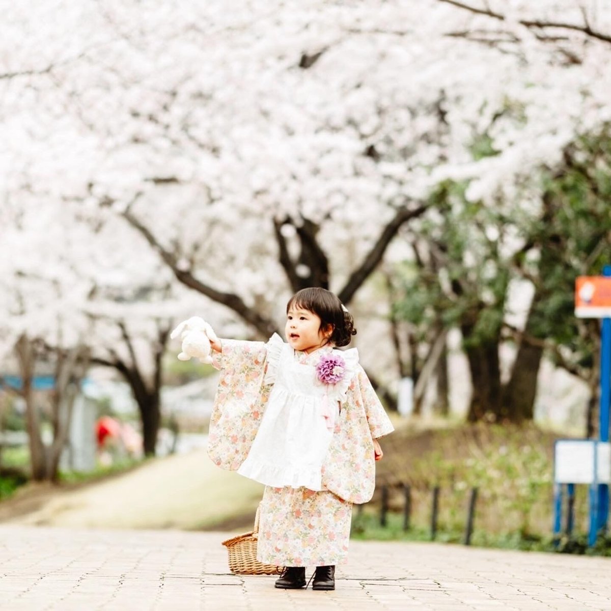 七五三 着物 3歳 被布コート 刺繍柄 ピンク 生地日本製 新品 甘 mi531 