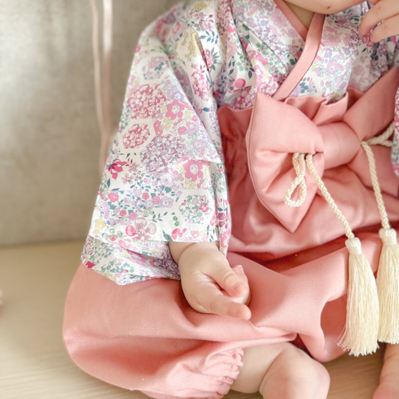 S] パッチワーク ピンク×ピンク（衣類） | moco moco powan