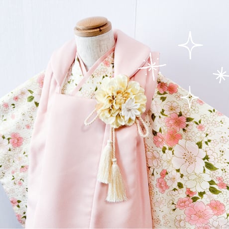 <七五三3歳着物>　美桜×ピンク