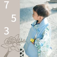 七五三着物3歳> 花柄ピンク×刺繍レース | moco moco powan