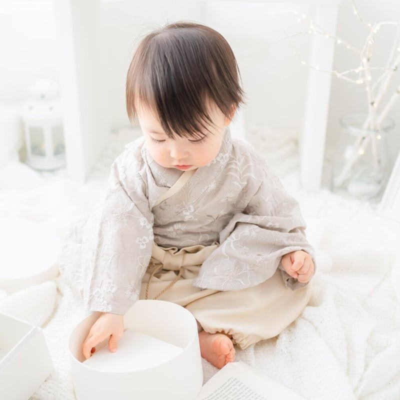 もこもこぽわん袴 ベビー ぽわんパンツの袴 100-110 パッチワーク 