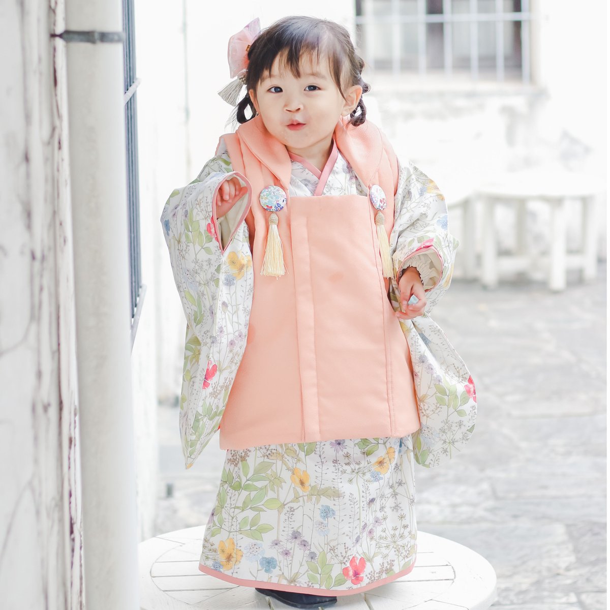 moco moco powan もこもこぽわん　七五三　着物　被布コート 3歳 moco moco powan もこもこぽわん 七五三 着物 被布コート 3歳
