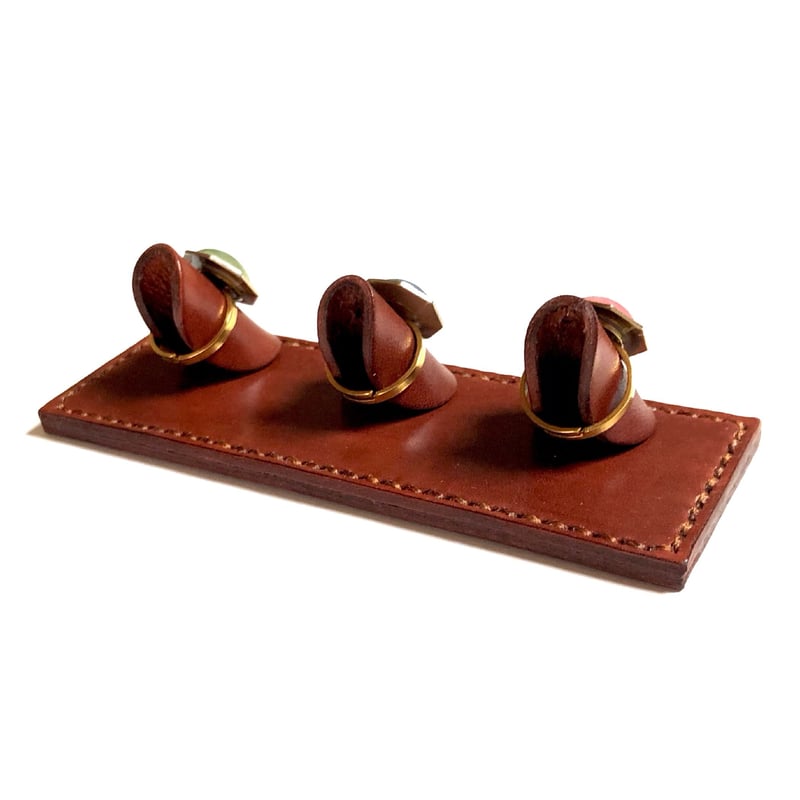 リングスタンド 3連version | 革製品オーダーメイド専門店 革小物 鞄