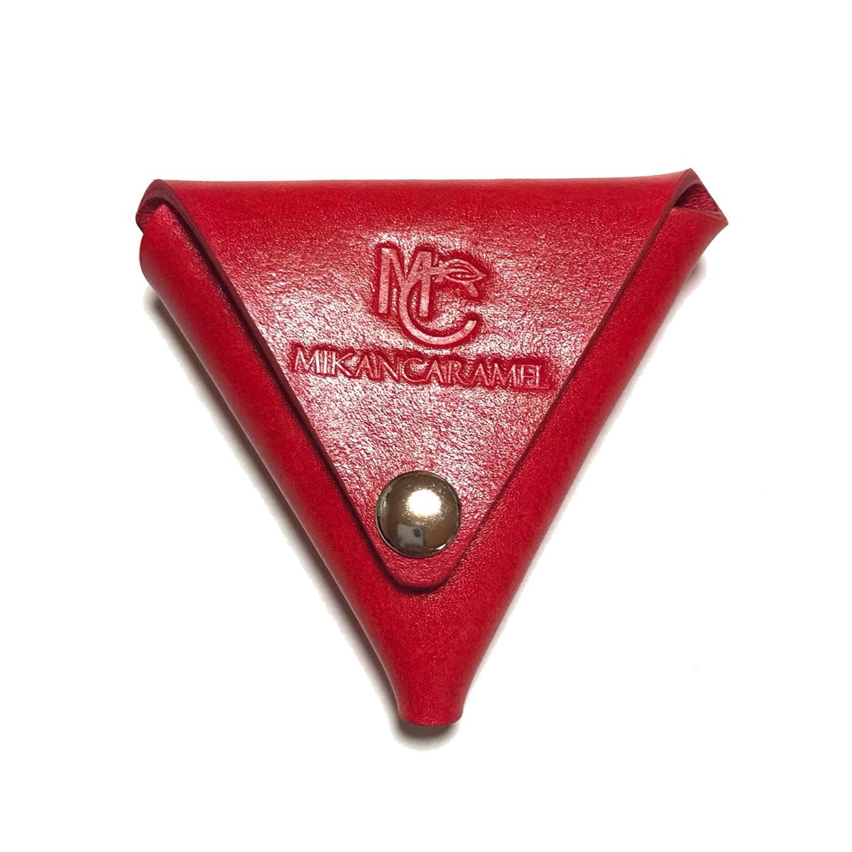 三角コインケース | Leather Shop Mikancaramel
