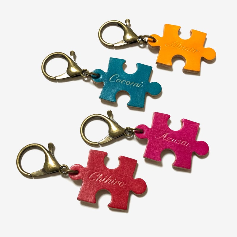 バスのパズルとキーホルダー パズルキーホルダー | 革製品オーダーメイド専門店 革小物 鞄