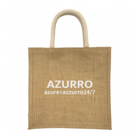 AZURRO  Standard logo Jute bag M