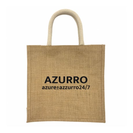 AZURRO  Standard logo Jute bag M