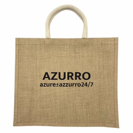AZURRO  Standard logo Jute bag L