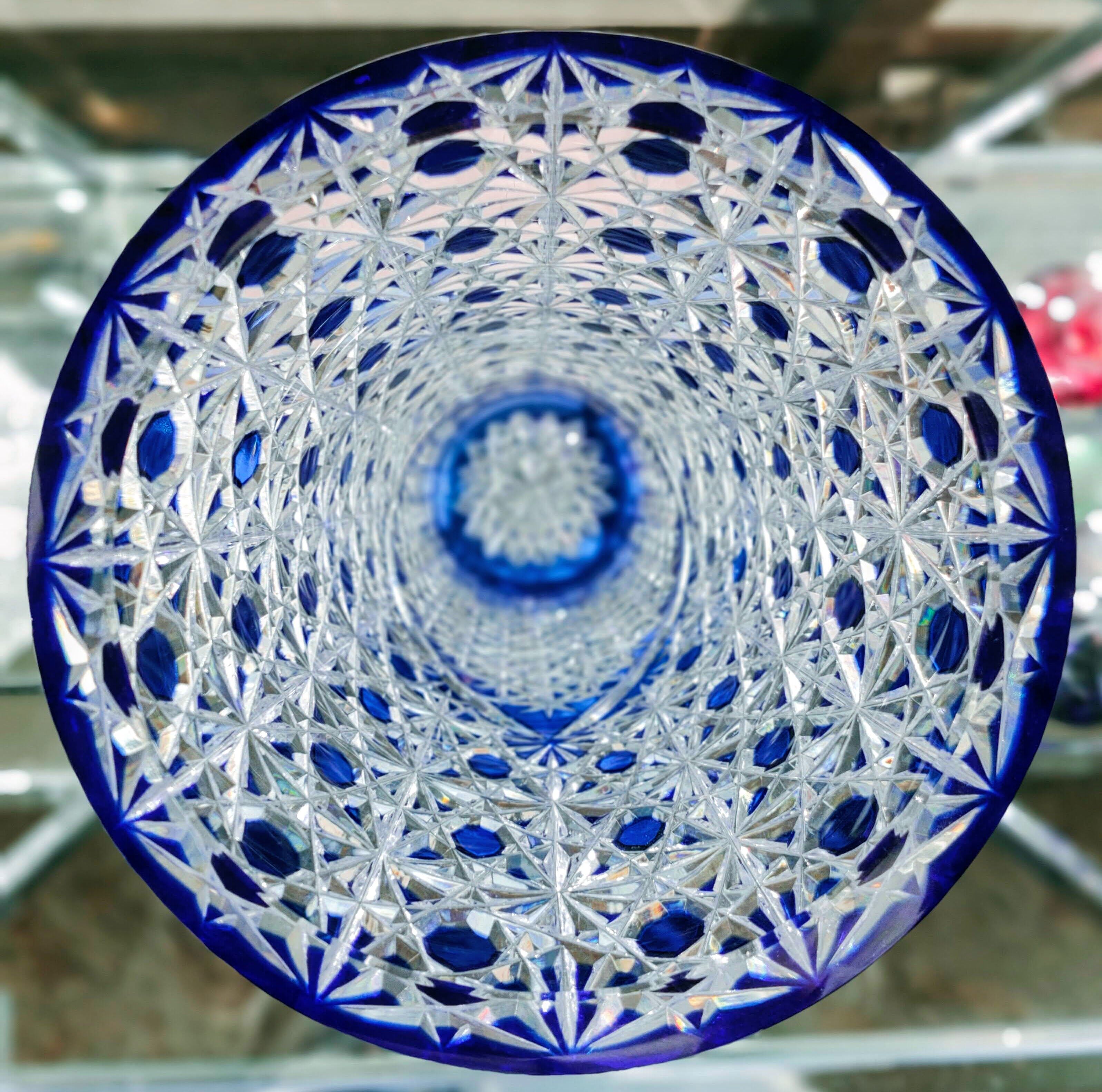 花器　クリスタル硝子　江戸切子 original