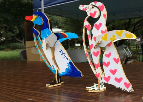 夢見るペンギン（フンボルトペンギンの段ボール製工作キット）＜小＞