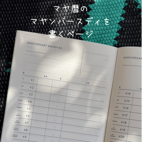 マヤンアムレット手帳講座(テキスト付き）  11,000円（税、テキスト、送料込み）オンラインサポート2回（1ヶ月）