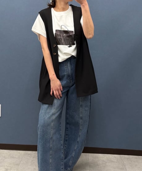 Pauline Bleu ポリーヌブロー　bagプリントTシャツ
