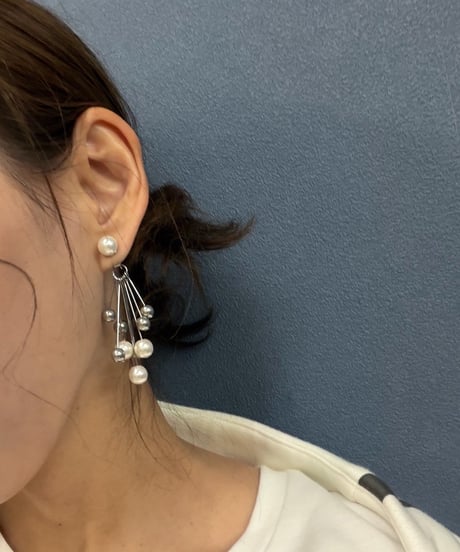 ROSIEE ロージー　ジャラジャラ パールキャッチ ピアス